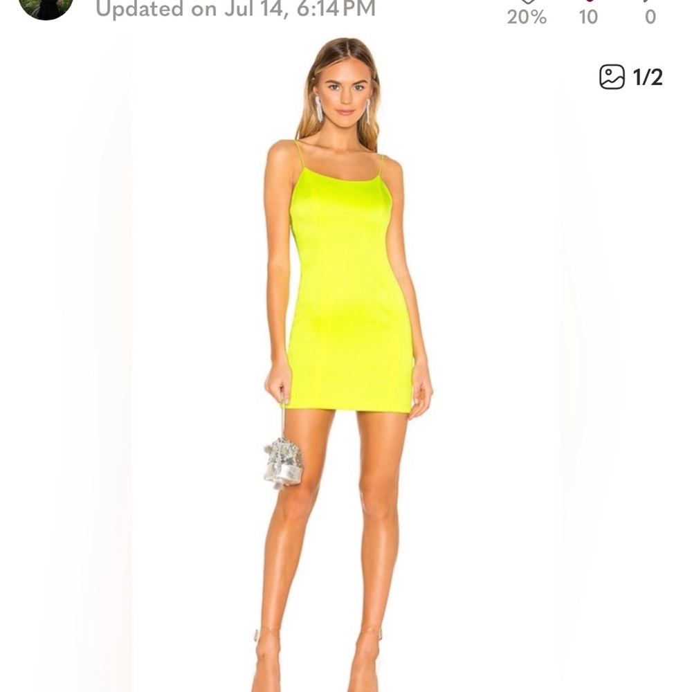NWT Alice + Olivia Nelle Yellow Mini Dress